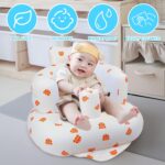 Inflatable Baby Seat for Babies 3 Months and Up, Toddler Floor Seats for Sitting Up, Built in Air Pump Baby Seats for Kids, Blow Up Baby Chair with Back Support - Tiger - Image 6