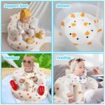 Inflatable Baby Seat for Babies 3 Months and Up, Toddler Floor Seats for Sitting Up, Built in Air Pump Baby Seats for Kids, Blow Up Baby Chair with Back Support - Tiger - Image 7