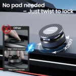 Car Phone Holder for Magsafe [96LBS Ultra Vacuum Suction+2800gf Ultra Magnetic] Car Phone Mount 360° Adjustable, Phone Holders for Your Car for iPhone 16 Pro Max 15 14 13 12 Plus (Carbon Fiber) - Image 5