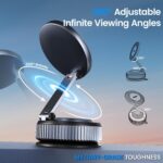 Car Phone Holder for Magsafe [96LBS Ultra Vacuum Suction+2800gf Ultra Magnetic] Car Phone Mount 360° Adjustable, Phone Holders for Your Car for iPhone 16 Pro Max 15 14 13 12 Plus (Carbon Fiber) - Image 7