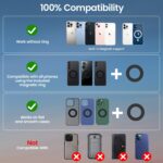 Car Phone Holder for Magsafe [96LBS Ultra Vacuum Suction+2800gf Ultra Magnetic] Car Phone Mount 360° Adjustable, Phone Holders for Your Car for iPhone 16 Pro Max 15 14 13 12 Plus (Carbon Fiber) - Image 8