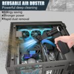 Cordless Electric Air Duster: 120,000 RPM High-Speed 4-Speed Adjustable Blower, Rechargeable Battery-Powered Dust Cleaner for PC Keyboards, Electronics, Cars & Outdoor Use – Compact & Powerful - Image 3