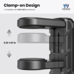 3-in-1 PC Gaming Headset&Controller Holder - EURPMASK Headphone Stand w/Adjustable Clamp&2 Controller Holder&Rotating Arm&Cable Organizer, Universal PC Gaming Accessory Controller Headset Stand-Black - Image 5