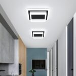 32W Modern LED Ceiling Light, Small Flush Mount Light Fixture, Kitchen Ceiling Lighting Fixtures 6000K, Square Hallway Lighting Fixtures for Living Room Bedroom Bathroom 2 Pack - Image 3