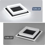 32W Modern LED Ceiling Light, Small Flush Mount Light Fixture, Kitchen Ceiling Lighting Fixtures 6000K, Square Hallway Lighting Fixtures for Living Room Bedroom Bathroom 2 Pack - Image 5