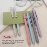 FIOVER Gel Pens, 6pcs 0.7mm Fine Point Black Ink, Smooth Writing Pens for Journaling, Nurse Aesthetic Cute Office School Supplies, Gifts for Women and Men (6Pcs Morandi-Black Ink) - Image 5