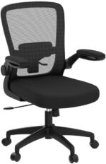 FelixKing Office Chair, Ergonomic Desk Chair Breathable Mesh Chairs with Adjustable High Back Lumbar Support Flip-up Armrests, Executive Swivel Comfy Task Computer Chairs for Home Office Black - Image 6