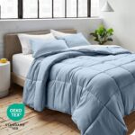 Bare Home Comforter Set - Queen Size - Ultra-Soft - Goose Down Alternative - Premium 1800 Series - All Season Warmth (Queen, Dusty Blue) - Image 7
