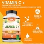 NaturaLife Labs A Higher Standard Vitamin C 1,700 MG with Vitamin D3, Zinc, Elderberry, Ginger Root - Maximum Strength Multi System Immune Support- 100 Veggie Capsules - Image 4