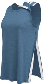 Deyeek Post Shoulder Surgery Shirts for Women Tear Away Snap Button Rotator Cuff Shirt Mastectomy Chemo Port Access Tank Tops - Image 3