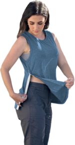 Deyeek Post Shoulder Surgery Shirts for Women Tear Away Snap Button Rotator Cuff Shirt Mastectomy Chemo Port Access Tank Tops - Image 5