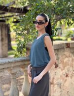 Deyeek Post Shoulder Surgery Shirts for Women Tear Away Snap Button Rotator Cuff Shirt Mastectomy Chemo Port Access Tank Tops - Image 8