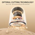 Fabric Shaver, Electric Lint Remover, Rechargeable Lint Shaver, Household Essentials for Clothes, Upholstery, Furniture, Sweater Defuzzer to Remove Pilling, Battery Operated, Birch - Image 7