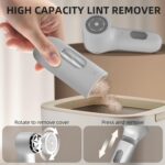 Fabric Shaver, Electric Lint Remover, Rechargeable Lint Shaver, Household Essentials for Clothes, Upholstery, Furniture, Sweater Defuzzer to Remove Pilling, Battery Operated, Birch - Image 8