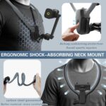 Beviliu Neck Phone Holder for Recording, Hands-Free POV/Vlog Neck Mount with Phone Clip & Chest Strap for Cooking/Fishing/Video Filming, Content Creator Phone Holder for iPhone Android Insta360 - Image 9
