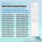 BN59-01391A Solar Voice Remote for Samsung Frame TV Remote Replacement with Voice Search, Apps and Solar Charging for Samsung 2021-2025 Neo LED Smart 4K Ultra HD TV, 4 Shortcut Buttons - Image 3