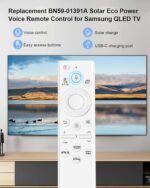BN59-01391A Solar Voice Remote for Samsung Frame TV Remote Replacement with Voice Search, Apps and Solar Charging for Samsung 2021-2025 Neo LED Smart 4K Ultra HD TV, 4 Shortcut Buttons - Image 4