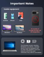 Wireless HDMI Display Dongle Adapter, One-Click Streaming Video/Audio/File from Smartphones and Laptops to HDTVs, Monitors, and Projectors, Supporting Airplay, DLNA and Miracast - Image 3