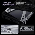 X Case for iPhone 16 Pro Max Case 6.9",with Kickstand 360°Rotatable Magnetic Ring Stand,[Compatible with MagSafe] Shockproof Aluminum Metal Phone Case Slim & Light Phone case,Gray - Image 6