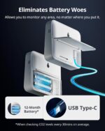 Air Quality Monitor Indoor 5-in-1 Meter Pro CO2 Detector, CO2 Alarm, CO2 Monitor with APP, Large Display, Bluetooth Air Quality Tester for Home, Office, 2-Year Data Storage (Meter Pro CO2) - Image 6