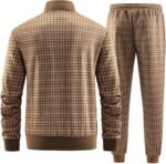 ANOTWENER Men's Track Suits 2 Piece Stand-up Collar Long Sleeve with Double Side Pockets Jacket and Sweatpants - Image 3