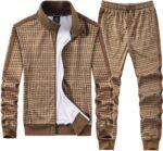 ANOTWENER Men's Track Suits 2 Piece Stand-up Collar Long Sleeve with Double Side Pockets Jacket and Sweatpants - Image 4