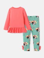 Disney Princess Frozen Minnie Mouse Toddler Girls Clothes: Ruffle Sleeve T-Shirt and Leggings Summer Shorts Outfit Set (2-6Y) - Image 3