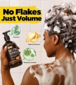 Spartan Root Activator Biotin Hair Growth Shampoo, Nourishing Tames Frizz with HA&B5, Anti Dandruff Rosemary Shampoo Batana Oil Dht Blocker,Organic Sulfate Free Hair Care Men Women 10.14 Fl Oz - Image 5