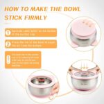 MR. CHOU Food-Grade Stainless Steel Baby Bowls with Leakproof Tempered Glass Lid, First Stage Baby Led Weaning Supplies for Boys & Girls, Silicone Suction Bowls for Baby Feeding (Pink) - Image 5