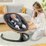 Baby Swings for Infants, Fasonbaby Bluetooth Infant Swing with Music Speaker with 3 Seat Positions, 5 Speeds and Remote Control - Portable Baby Swing for Indoor and Outdoor (Black) - Image 5