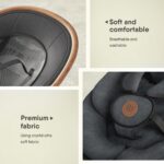 Baby Swings for Infants, Fasonbaby Bluetooth Infant Swing with Music Speaker with 3 Seat Positions, 5 Speeds and Remote Control - Portable Baby Swing for Indoor and Outdoor (Black) - Image 7