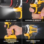 3/8" Brushless Compact Drill Tool Set, 85N.m 21V Cordless Drill Box with 2 * 2000mAh Battery, 782 In-lb Tool Set,DIY Hand Tool Kits for Daily Home Repair - Image 9