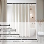 Shower Curtain Rod 30-49 Inch Adjustable Closet Rods for Window Bathroom Closet Kitchen Doorway, Heavy Duty No Rust Wall Screw Mounted Shower Rod, Black Telescoping - Image 8