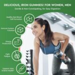 Iron Gummies with Zinc, Calcium, Vitamin C, B6 & B12 | Iron Supplement for Women, Men & Kids | Supports Anemia & Deficiency, Blood Builder & Cell Formation | Chewable Pineapple Flavor | 60 Gummies - Image 3