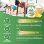 Iron Gummies with Zinc, Calcium, Vitamin C, B6 & B12 | Iron Supplement for Women, Men & Kids | Supports Anemia & Deficiency, Blood Builder & Cell Formation | Chewable Pineapple Flavor | 60 Gummies - Image 4