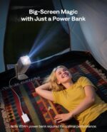 Aurzen BOOM Air Portable Google TV Projector with WiFi and Bluetooth, Smart Projector for Outdoor & Home Movie, USB-C Powered, 4K Supported, Real-Time Focus, Dolby Audio, Adjustable Stand, Off-White - Image 5