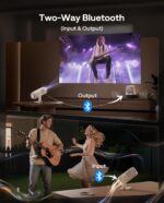 Aurzen BOOM Air Portable Google TV Projector with WiFi and Bluetooth, Smart Projector for Outdoor & Home Movie, USB-C Powered, 4K Supported, Real-Time Focus, Dolby Audio, Adjustable Stand, Off-White - Image 10