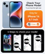 CANSHN Magnetic for iPhone 14 Case, Upgraded [Full Camera Protection] [Compatible with Magsafe] [Translucent Matte] Shockproof Protective Phone Case for iPhone 14 6.1" - Hot Pink - Image 3