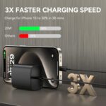 i.Phone 15 16 Pro Max Charger, 10 FT Long Cord USB C to C Fast Charging Cable with PD 20W Fast Charger Block for i.Phone 16/16 pro/16 plus/16 pro max/15/15 Pro max/ 15 pro/15 Plus, Pad Pro/air, Black - Image 3