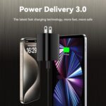 i.Phone 15 16 Pro Max Charger, 10 FT Long Cord USB C to C Fast Charging Cable with PD 20W Fast Charger Block for i.Phone 16/16 pro/16 plus/16 pro max/15/15 Pro max/ 15 pro/15 Plus, Pad Pro/air, Black - Image 4