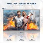 18.5 Inch Large Portable Monitor for Laptop, 1080P FHD 120Hz 125% sRGB USB-C HDMI Travel Monitor for Laptop Mac PC Xbox PS4/5 Switch, Portable Screen with Smart Cover, VESA Compatible - Image 3