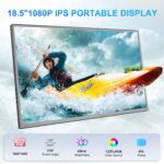 18.5 Inch Large Portable Monitor for Laptop, 1080P FHD 120Hz 125% sRGB USB-C HDMI Travel Monitor for Laptop Mac PC Xbox PS4/5 Switch, Portable Screen with Smart Cover, VESA Compatible - Image 5
