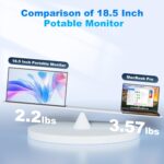 18.5 Inch Large Portable Monitor for Laptop, 1080P FHD 120Hz 125% sRGB USB-C HDMI Travel Monitor for Laptop Mac PC Xbox PS4/5 Switch, Portable Screen with Smart Cover, VESA Compatible - Image 8