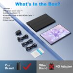 18.5 Inch Large Portable Monitor for Laptop, 1080P FHD 120Hz 125% sRGB USB-C HDMI Travel Monitor for Laptop Mac PC Xbox PS4/5 Switch, Portable Screen with Smart Cover, VESA Compatible - Image 9