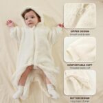 Newborn Baby Bear Outfit Suit Girls Boys Fleece Jumpsuit Romper Hooded Winter Snowsuit Clothes - Image 3