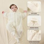Newborn Baby Bear Outfit Suit Girls Boys Fleece Jumpsuit Romper Hooded Winter Snowsuit Clothes - Image 5