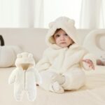 Newborn Baby Bear Outfit Suit Girls Boys Fleece Jumpsuit Romper Hooded Winter Snowsuit Clothes - Image 7