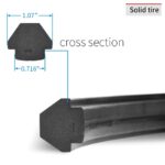 Pair of Wheelchair Tires Replacement 24"x1" Rear Wheel Solid Tires (Flat-free Polyurethane), Manual Wheelchair Parts - Replacement Tire That Fits Only Black Plastic Wheels - Image 6