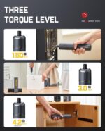 Fanttik S1 Pro Electric Screwdriver, Power Screwdriver with16 S2 Steel Bits, 3 Torque Settings, Max 6 N.m, 2000mAh Battery, LED Light & 1/4''Hex, Ideal Tool for Furniture & Gaming PC - Image 4