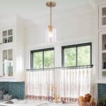 Brass Pendant Lights Kitchen Island,Modern Farmhouse Clear Glass Pendant Light,Gold Light Fixture Kitchen Pendant Mini Hanging Light Fixture for Sink (Brass 2 Pack stem Rod) - Image 6